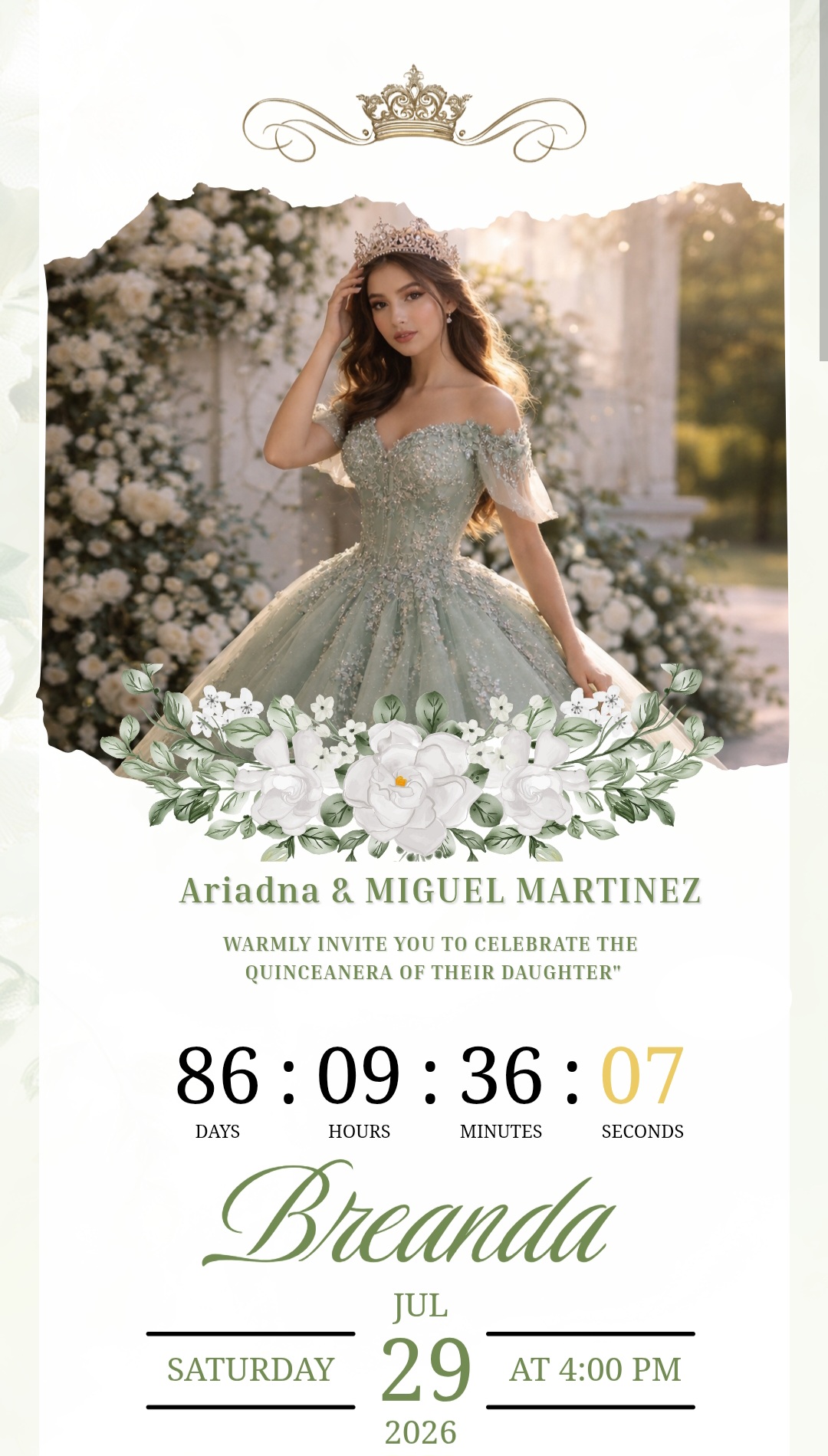 Invitación Quinceañera